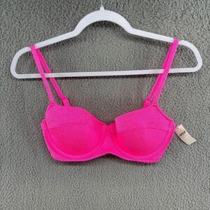 NWT aerie lightly lined underwire swim top pink size 32D